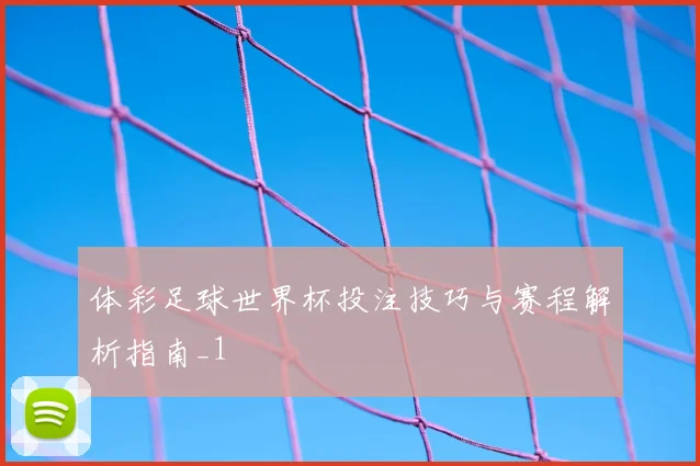 体彩足球世界杯投注技巧与赛程解析指南_1